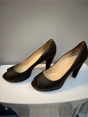 kate spade Black Peep-Toe Heels